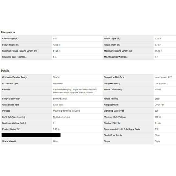 Quoizel Genie 1 Light Pendant Hanging Fixture Brushed Nickel Ceiling QPP4019BN 1 - Picture 4 of 8